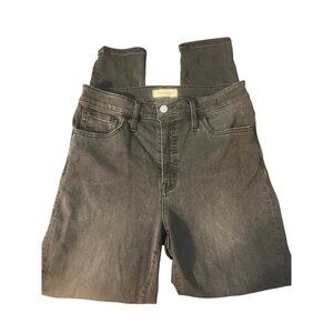 Madewell Curvy Roadtripper High Rise Skinny Black Denim Jeans Size 29 Stretch